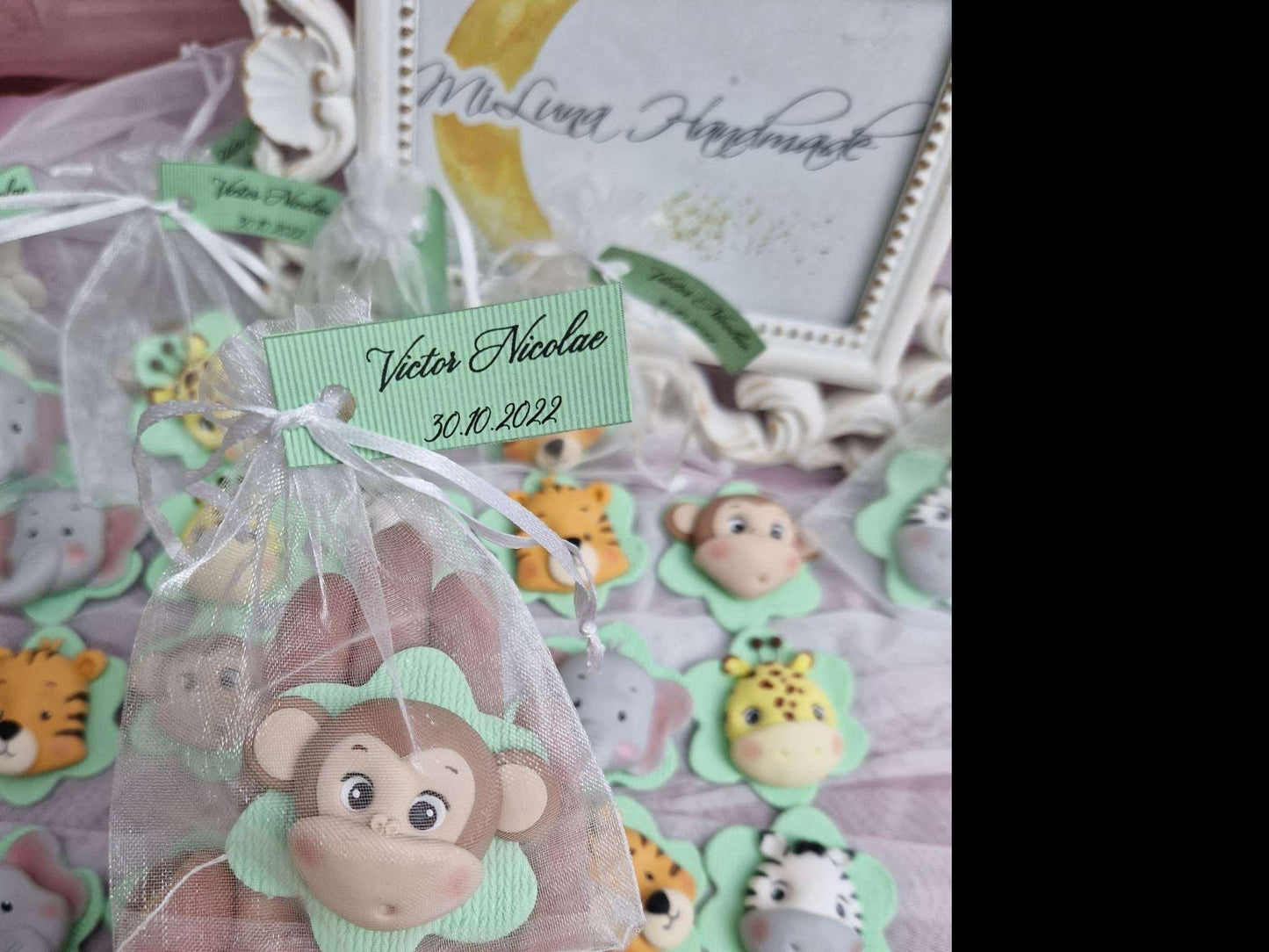 Marturie cu magnet, Animale Safari - MiLuna Handmade