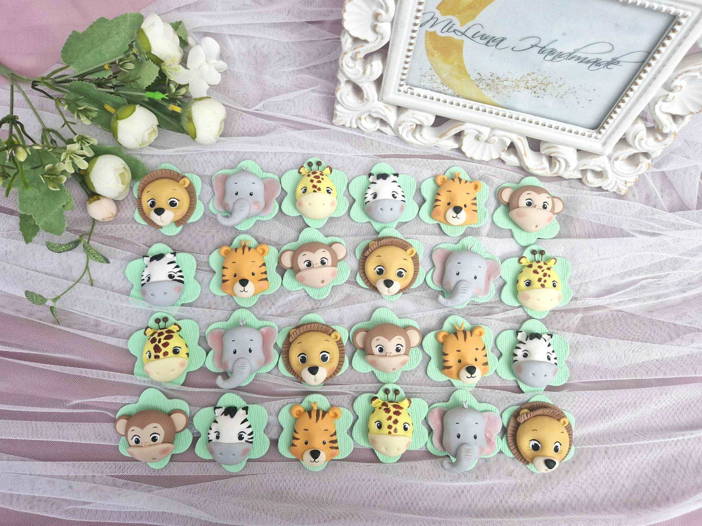 Marturie cu magnet, Animale Safari - MiLuna Handmade