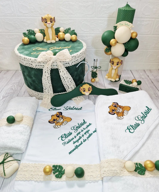 Trusou personalizat + Cutie cu tematica Lion King, Simba - MiLuna Handmade