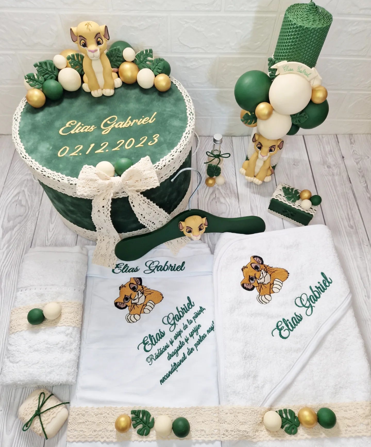 Trusou personalizat + Cutie cu tematica Lion King, Simba - MiLuna Handmade