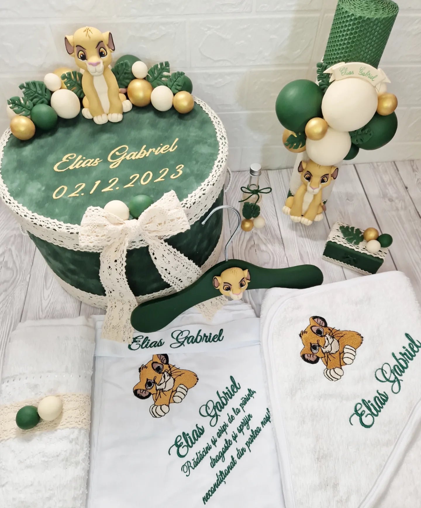 Trusou personalizat + Cutie cu tematica Lion King, Simba - MiLuna Handmade
