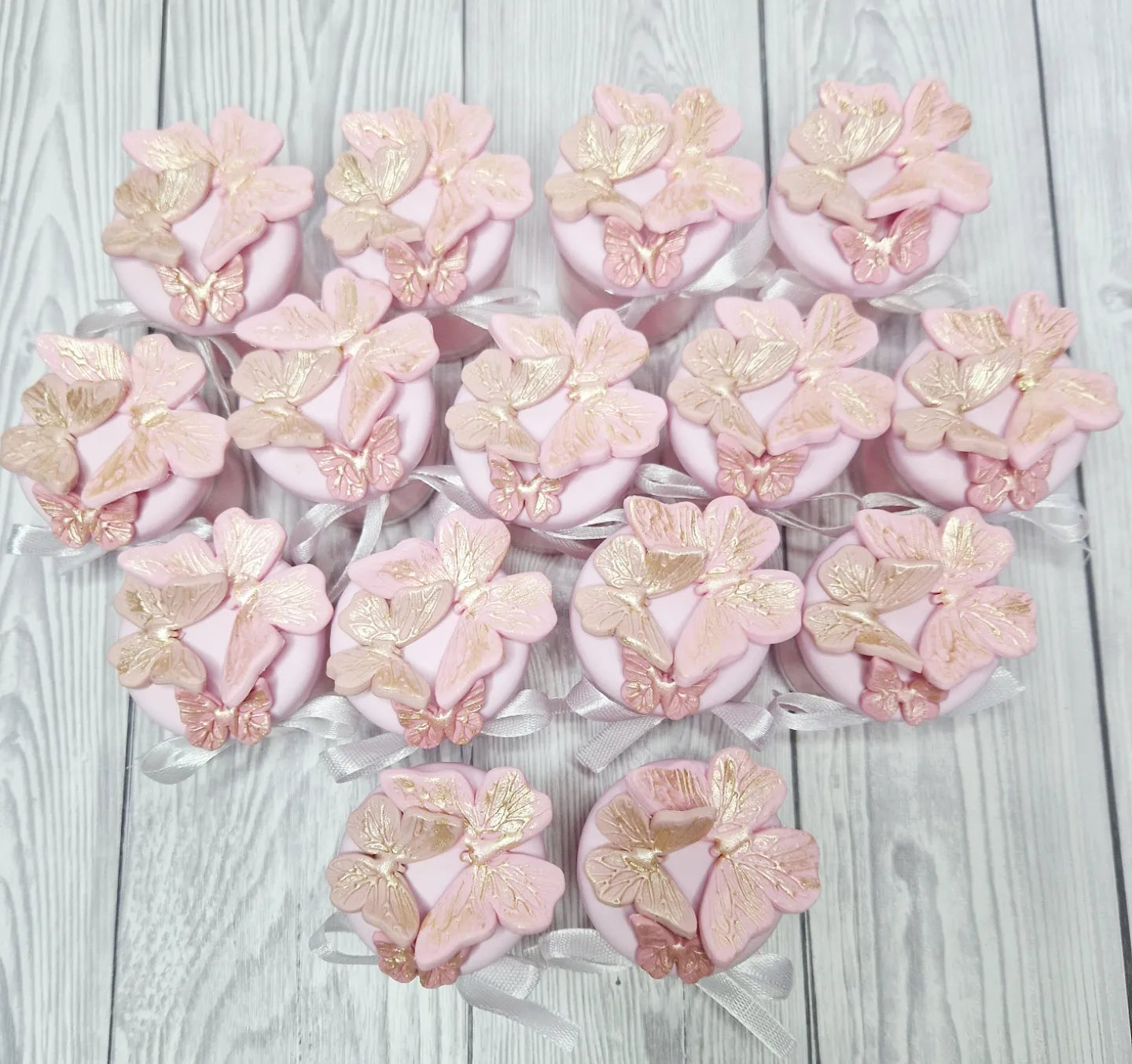 Marturie pentru botez/nunta lumanare in borcan, Fluturi - MiLuna Handmade