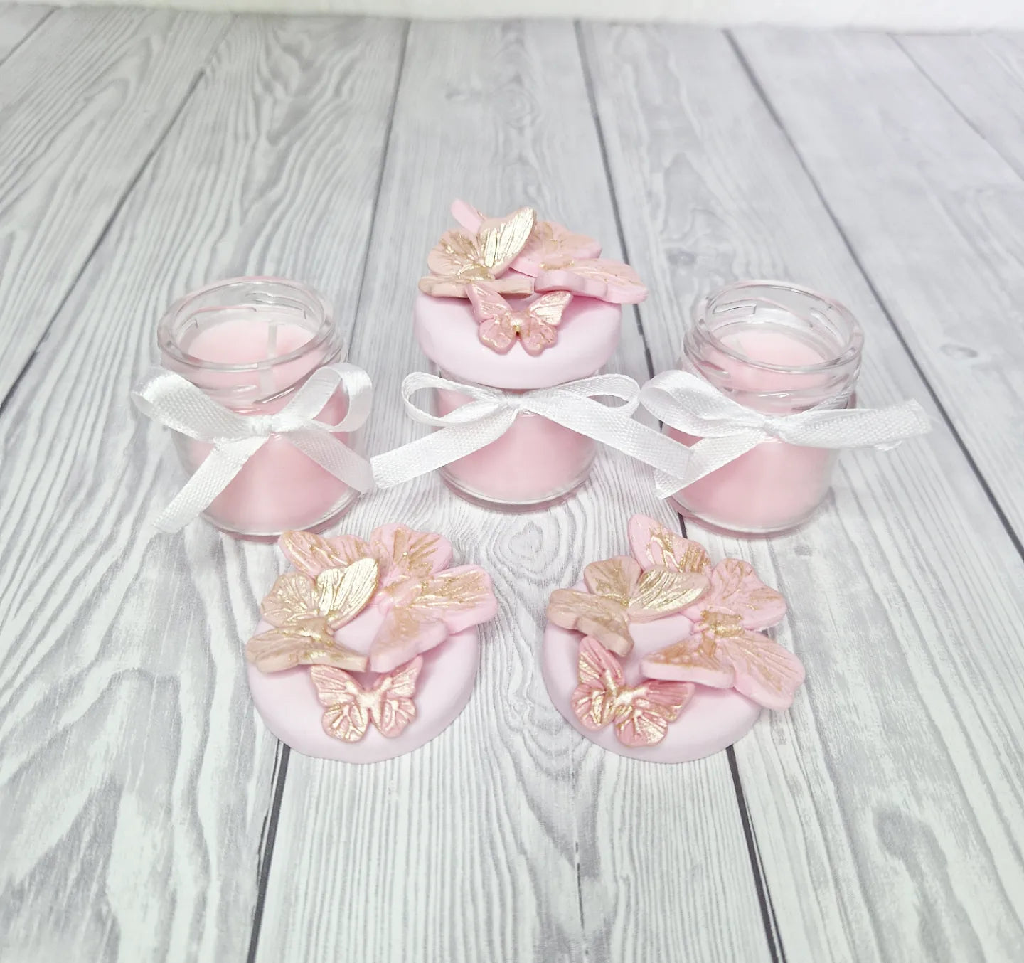 Marturie pentru botez/nunta lumanare in borcan, Fluturi - MiLuna Handmade