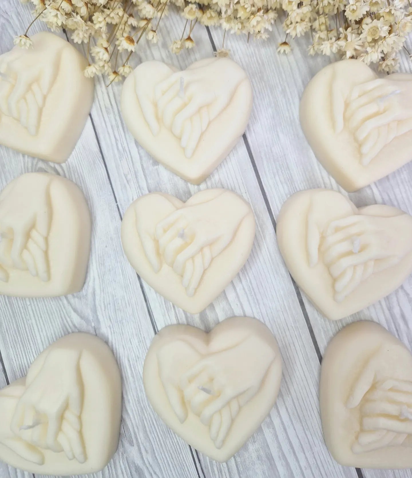Marturie nunta Lumanare Inima cu maini - MiLuna Handmade