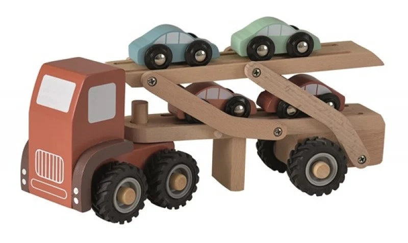 Camion cu masini culori pastel, Egmont Toys - MiLuna Handmade