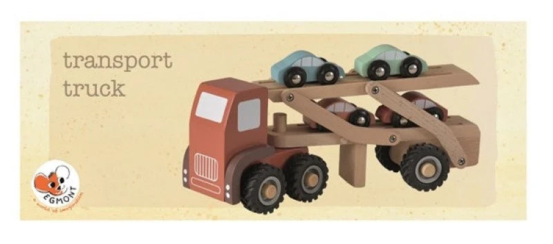 Camion cu masini culori pastel, Egmont Toys - MiLuna Handmade