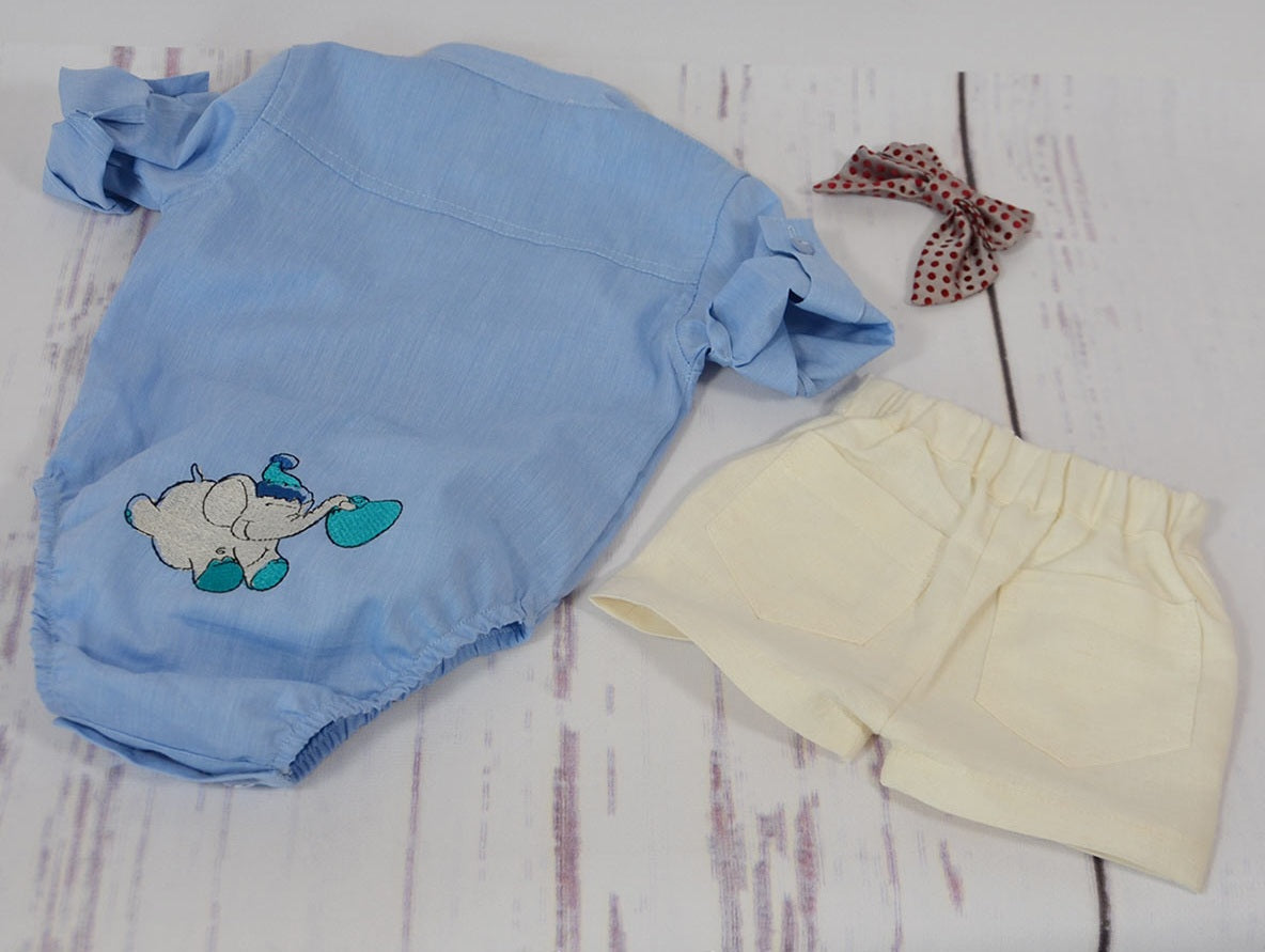 Costumas botez din in pentru botez Circus - MiLuna Handmade
