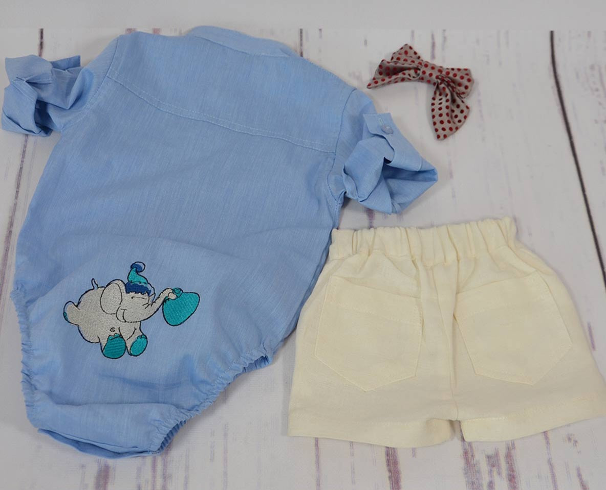 Costumas botez din in pentru botez Circus - MiLuna Handmade