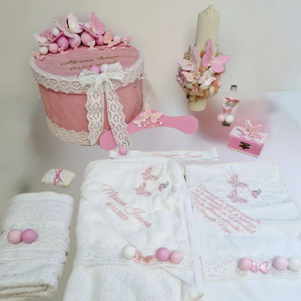 Trusou personalizat + Cutie cu tematica Fluturi - MiLuna Handmade