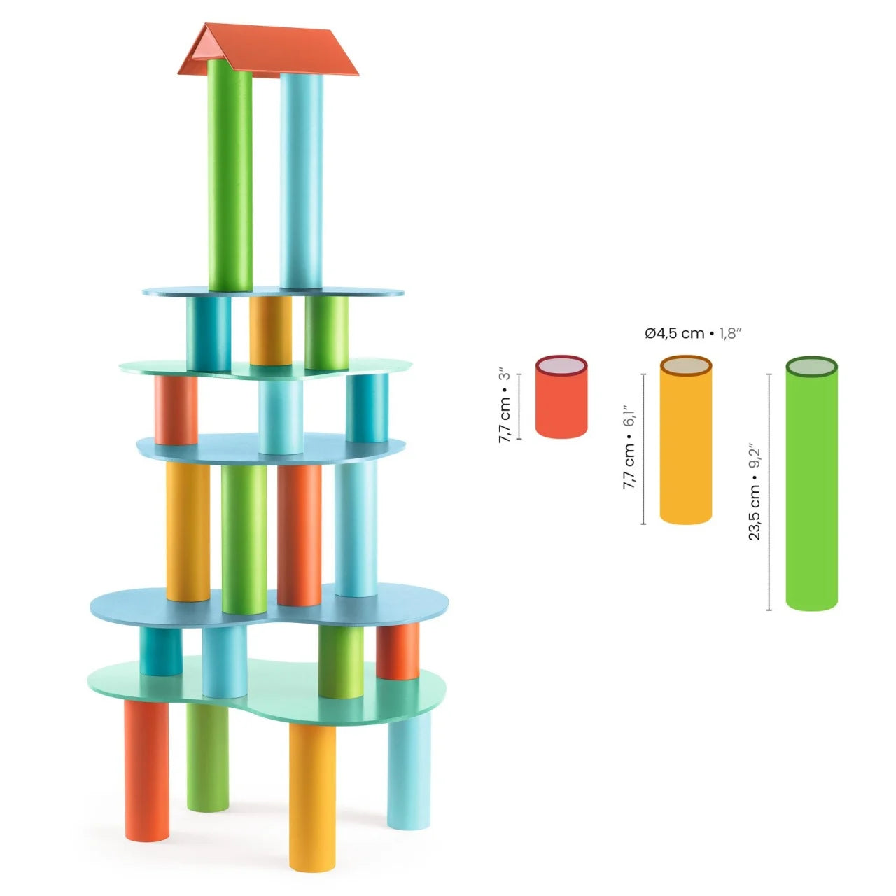Joc de construit Tubulo, Djeco - MiLuna Handmade