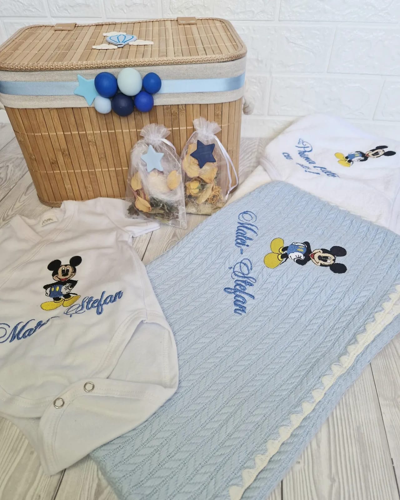 Set Prima Băiță cu Nașii Mei - MiLuna Handmade