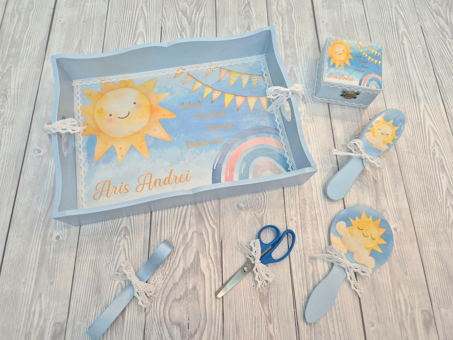 Set tavita pentru mot - Set 1 an - You are my Sunshine - Soare
