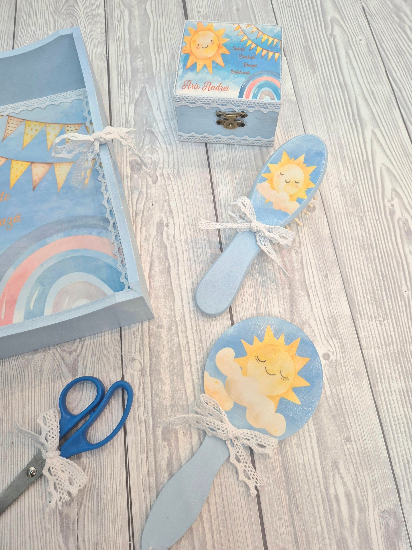 Set tavita pentru mot - Set 1 an - You are my Sunshine - Soare