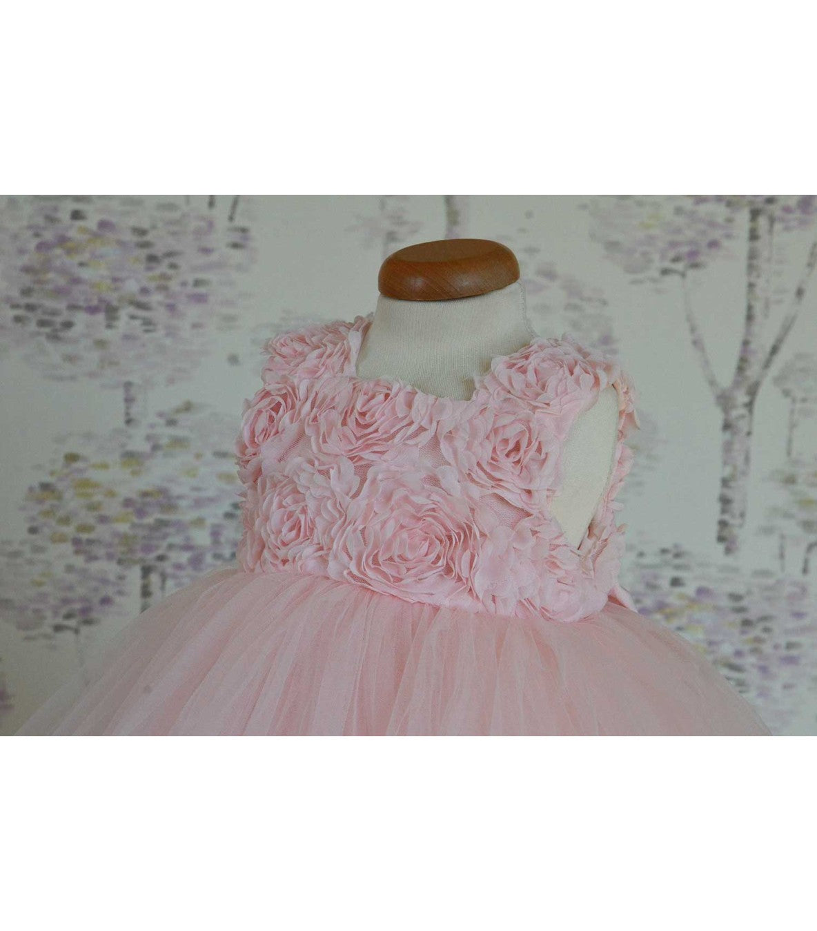 Rochita botez Rosa Tiara - MiLuna Handmade