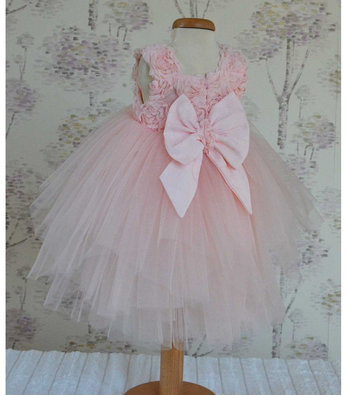 Rochita botez Rosa Tiara - MiLuna Handmade