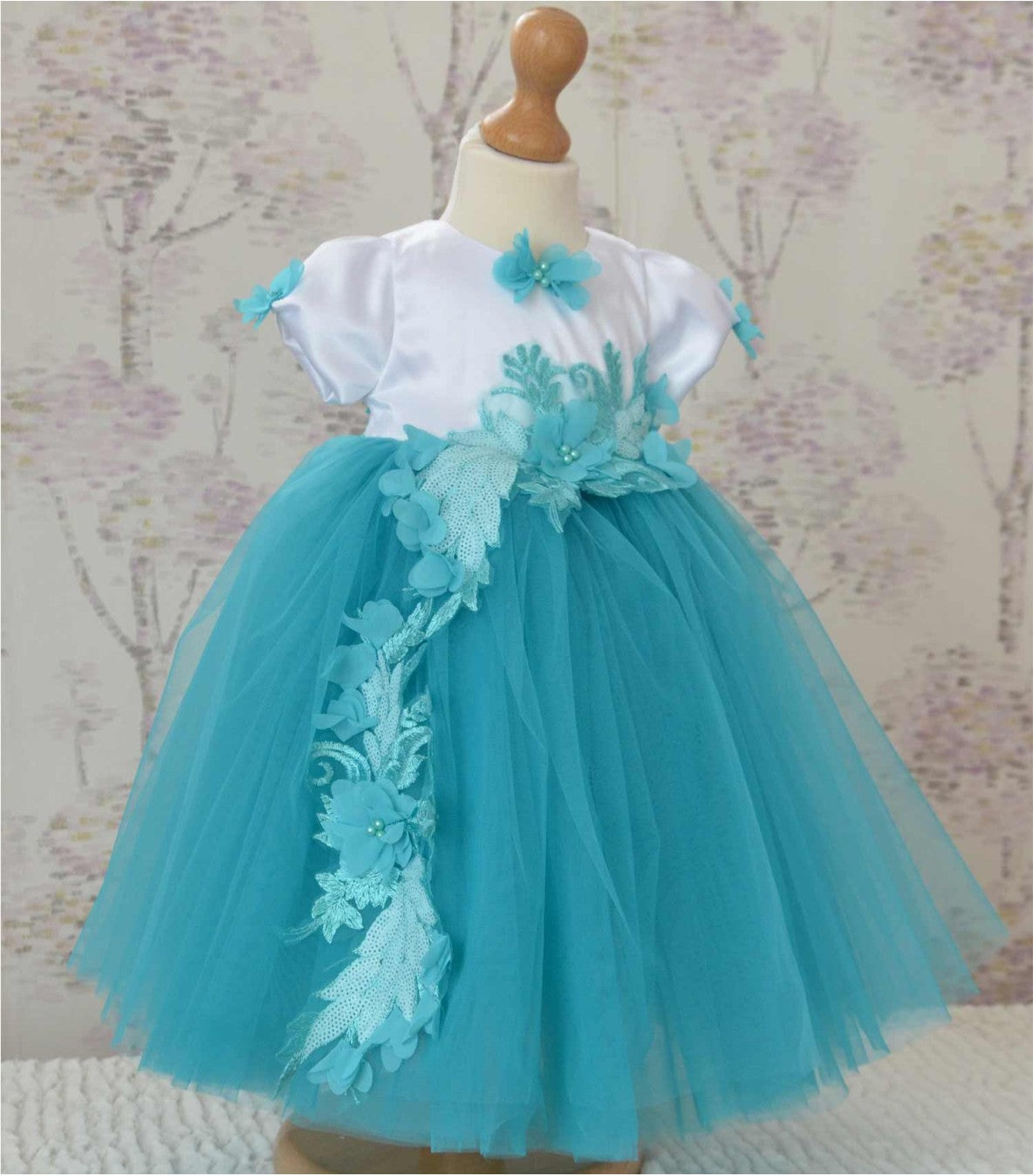 Rochita botez Angel Blue - MiLuna Handmade