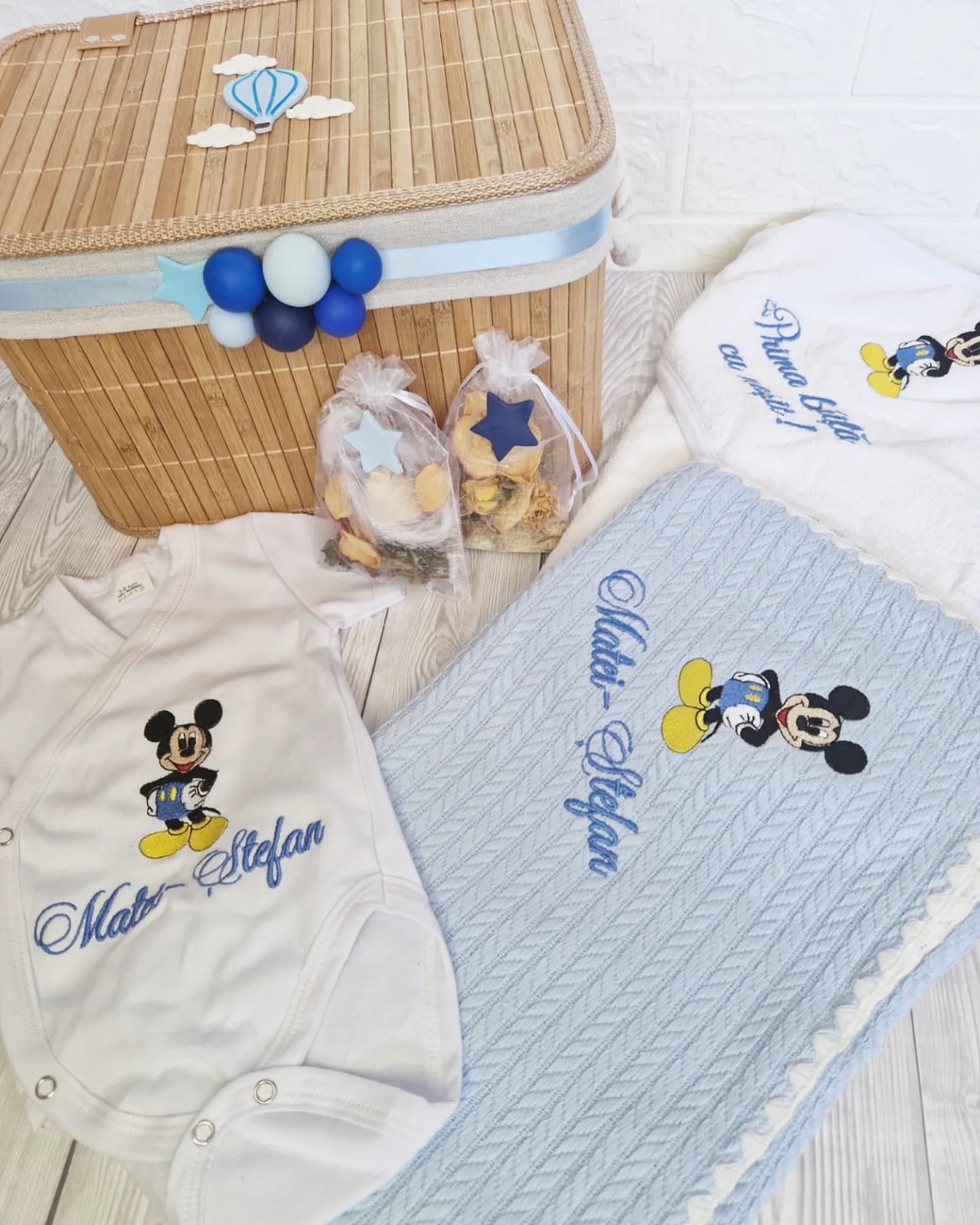Set Prima Băiță cu Nașii Mei - MiLuna Handmade