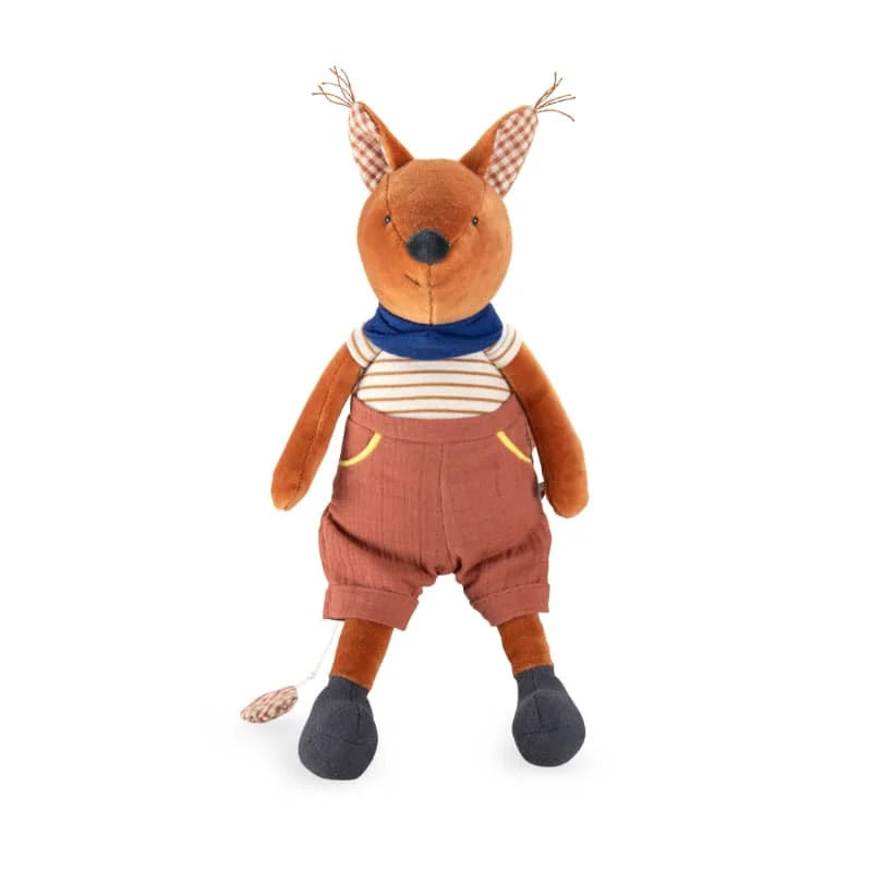 Veverita jucarie muzicala textil pentru bebe, Moulin Roty - MiLuna Handmade