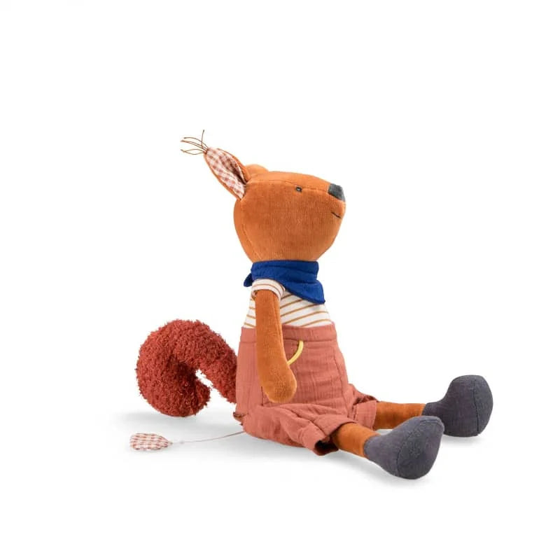 Veverita jucarie muzicala textil pentru bebe, Moulin Roty - MiLuna Handmade