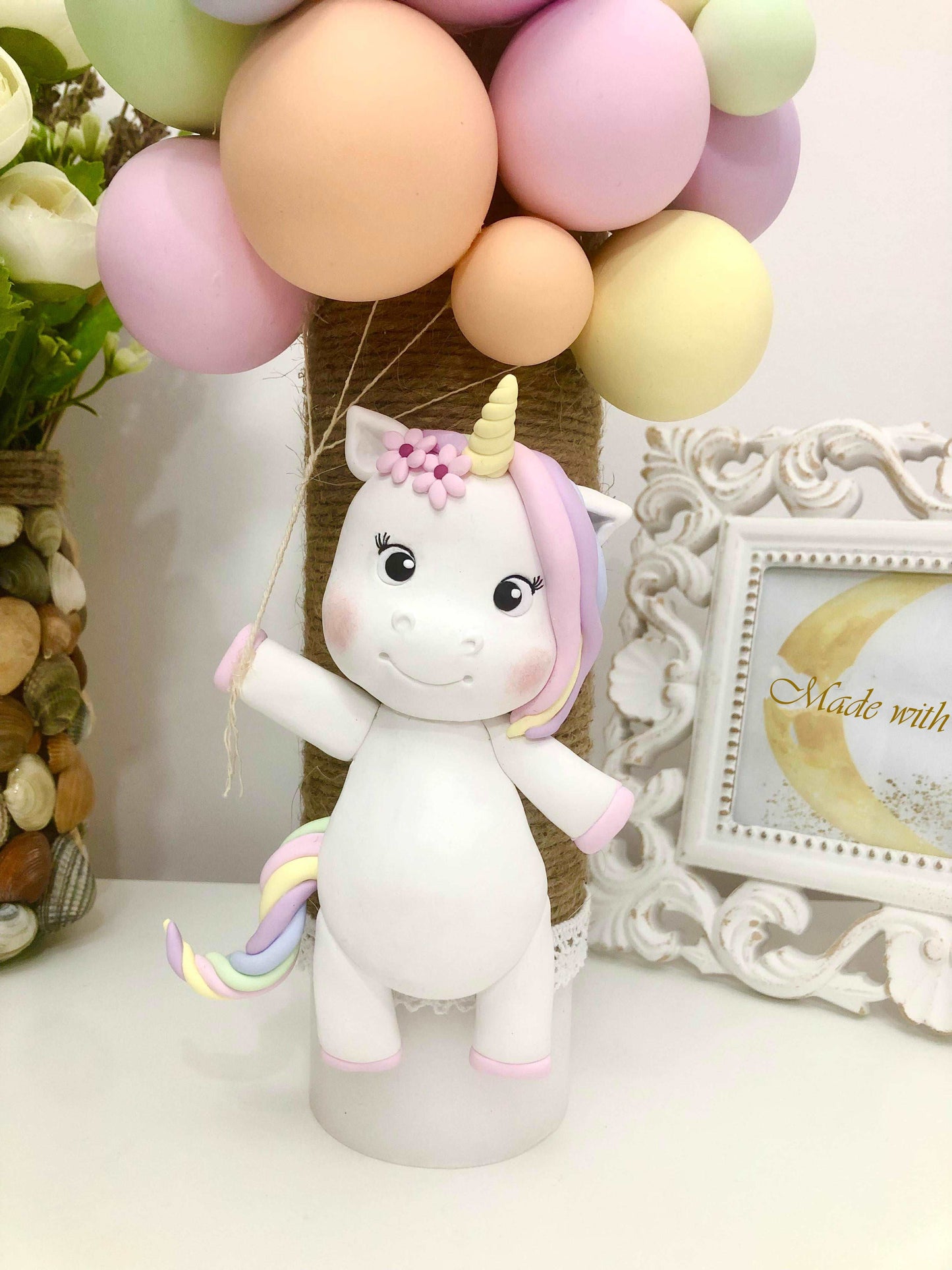 Lumanare de botez Unicorn - MiLuna Handmade