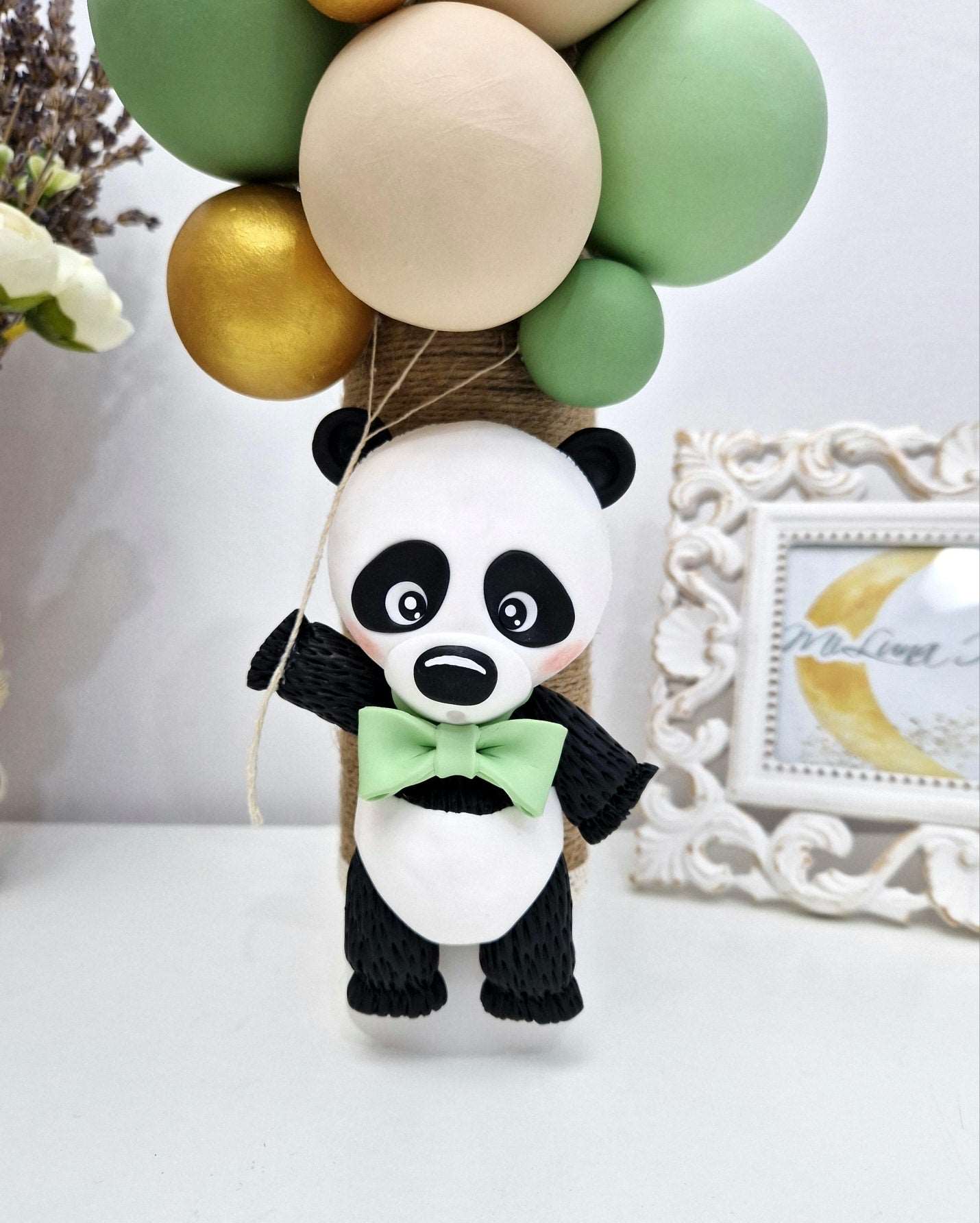 Lumanare de botez Urs Panda - MiLuna Handmade