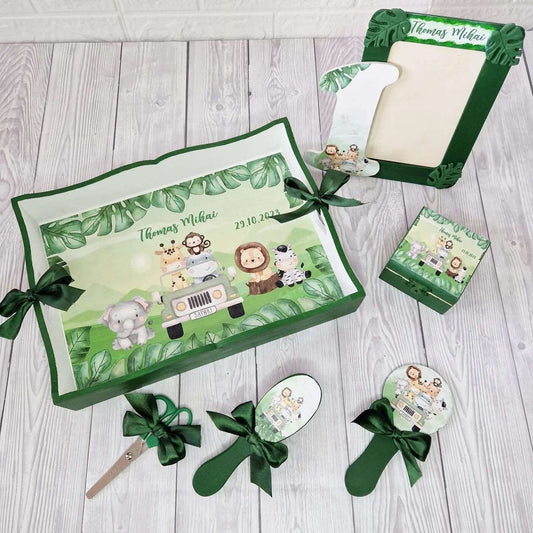 Set tavita pentru mot - Set 1 an Safari / Jungle - MiLuna Handmade