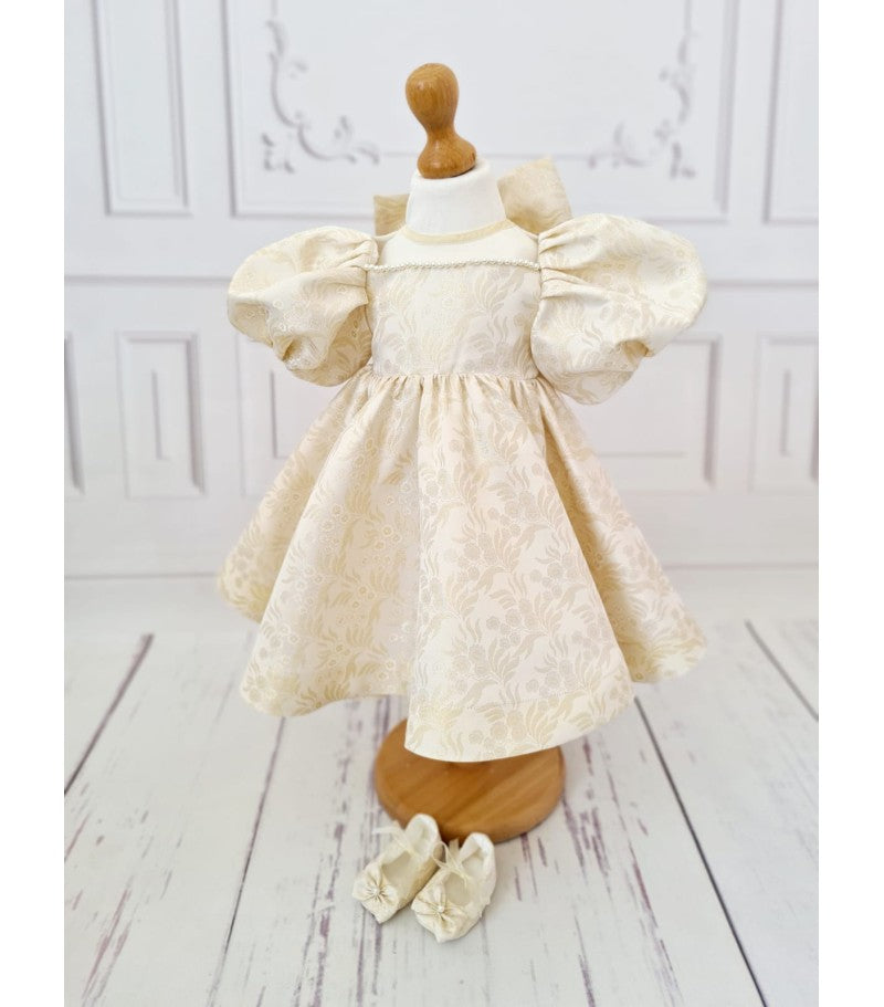 Afrodita rochita botez din brocart - MiLuna Handmade
