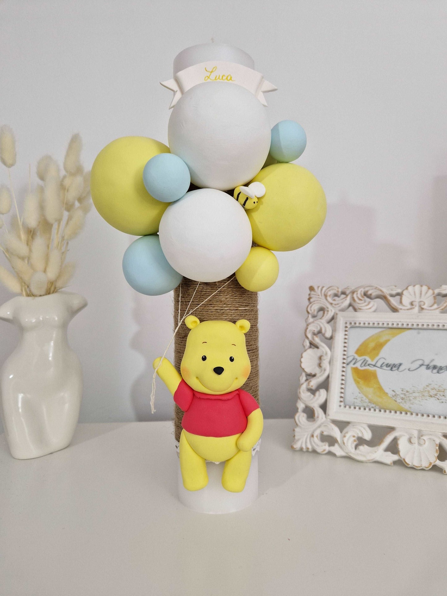 Lumanare de botez Winnie the Pooh - MiLuna Handmade