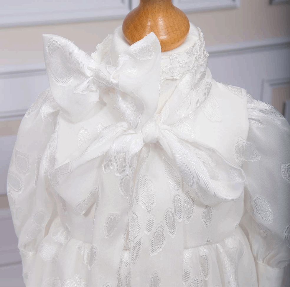 Rochita alba botez Leah - MiLuna Handmade