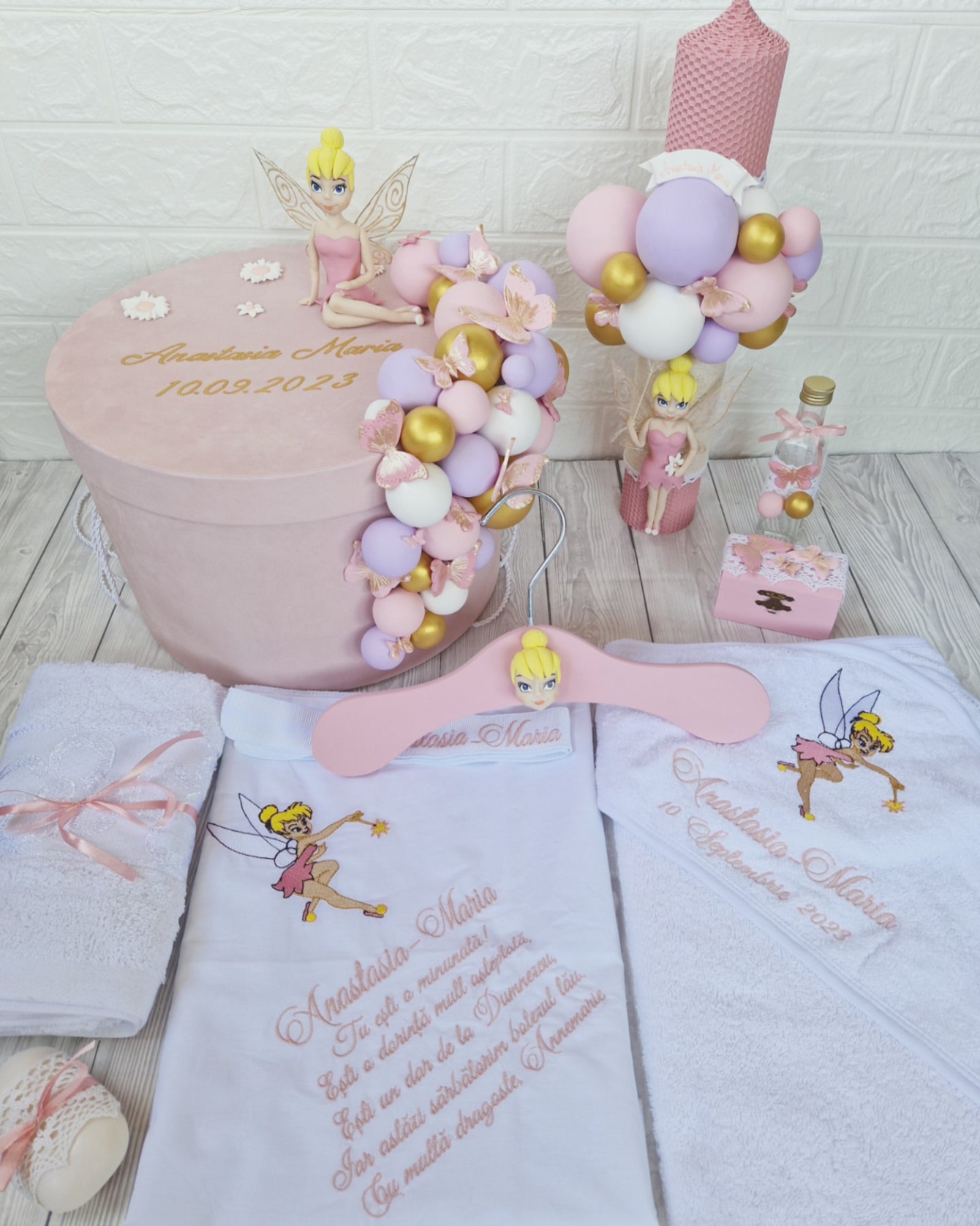 Trusou personalizat + Cutie cu tematica TinkerBell - MiLuna Handmade