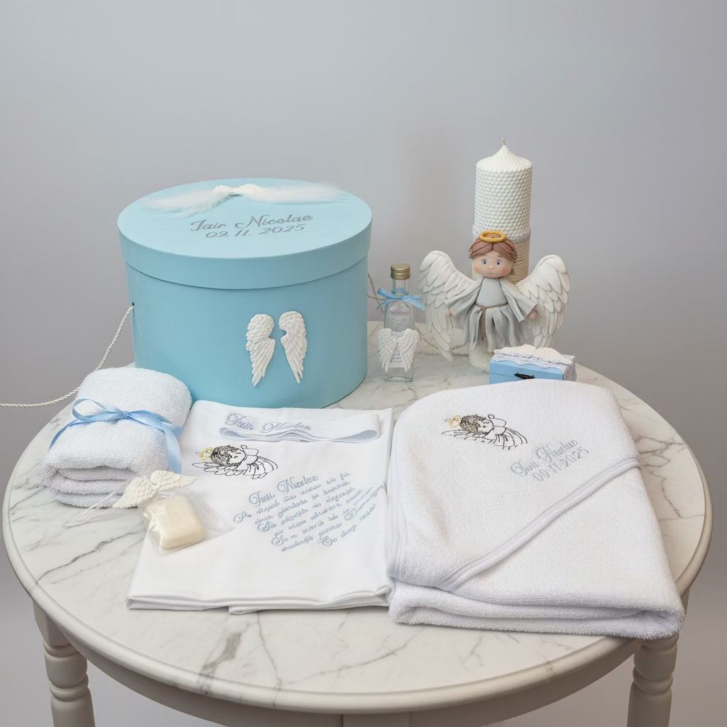 Trusou personalizat + Cutie cu tematica Ingeras - MiLuna Handmade