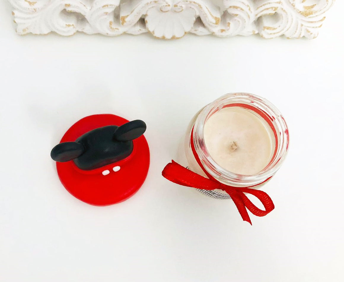 Marturie pentru botez lumanare din ceara - Mikey Mouse - MiLuna Handmade