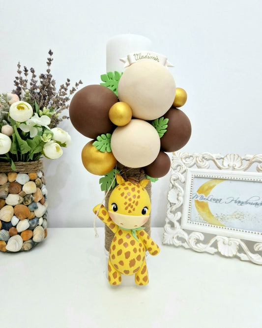 Lumanare de botez Girafa - MiLuna Handmade