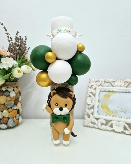 Lumanare de botez Leu - MiLuna Handmade