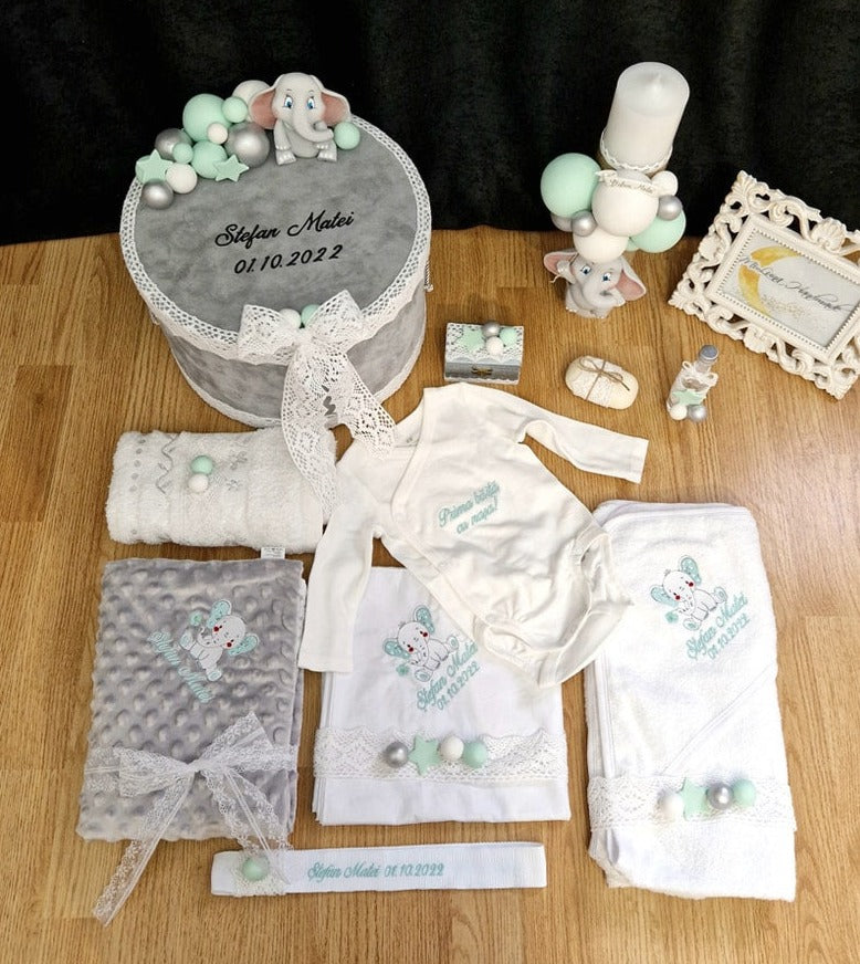 Trusou personalizat Elefantul Cici - MiLuna Handmade